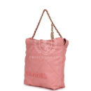 Chanel Mini 22 Bag Pink Shiny Calfskin Lacquered Gold Hardware