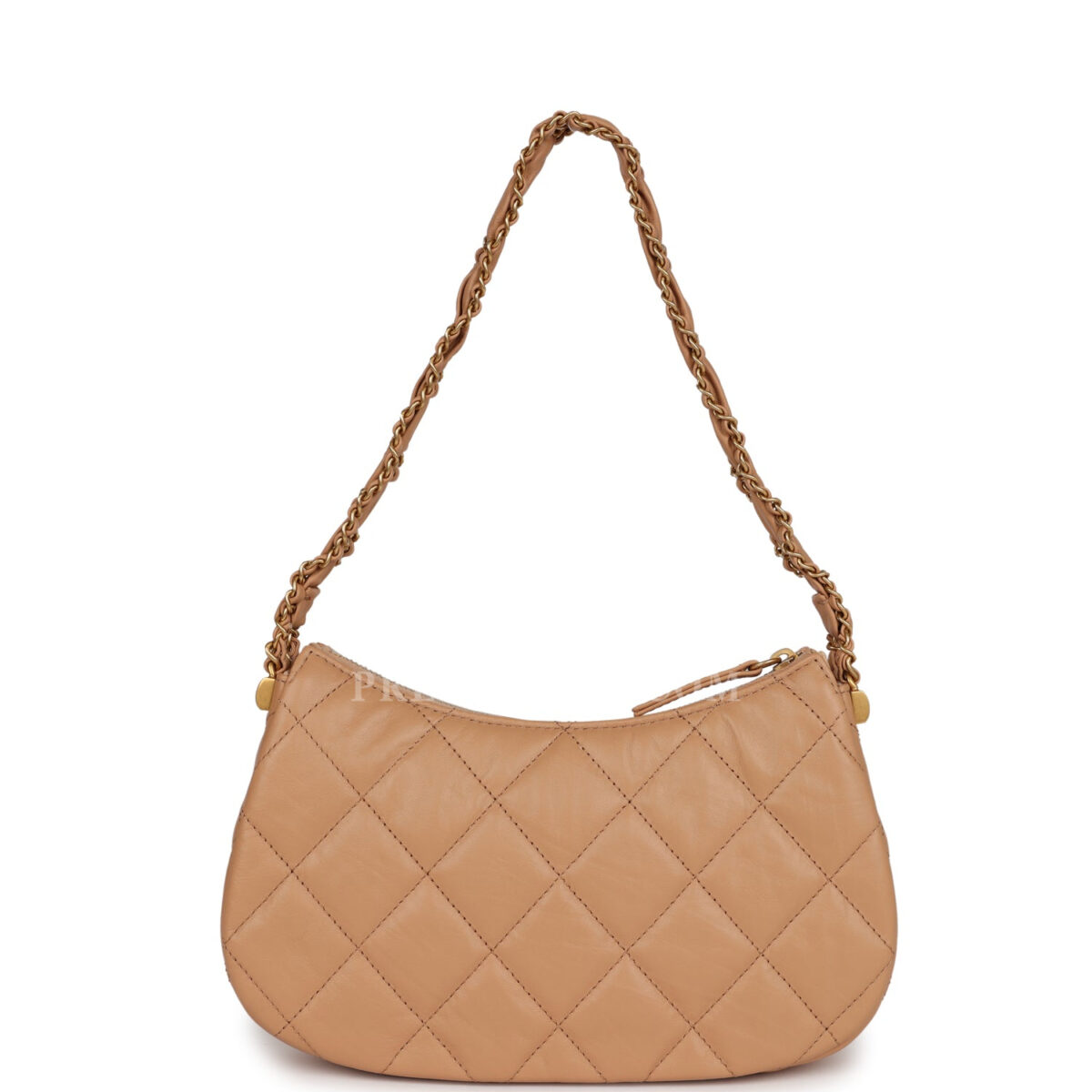 Chanel 19 Hobo Bag Beige Aged Calfskin Brushed Gold Hardware — изображение 4