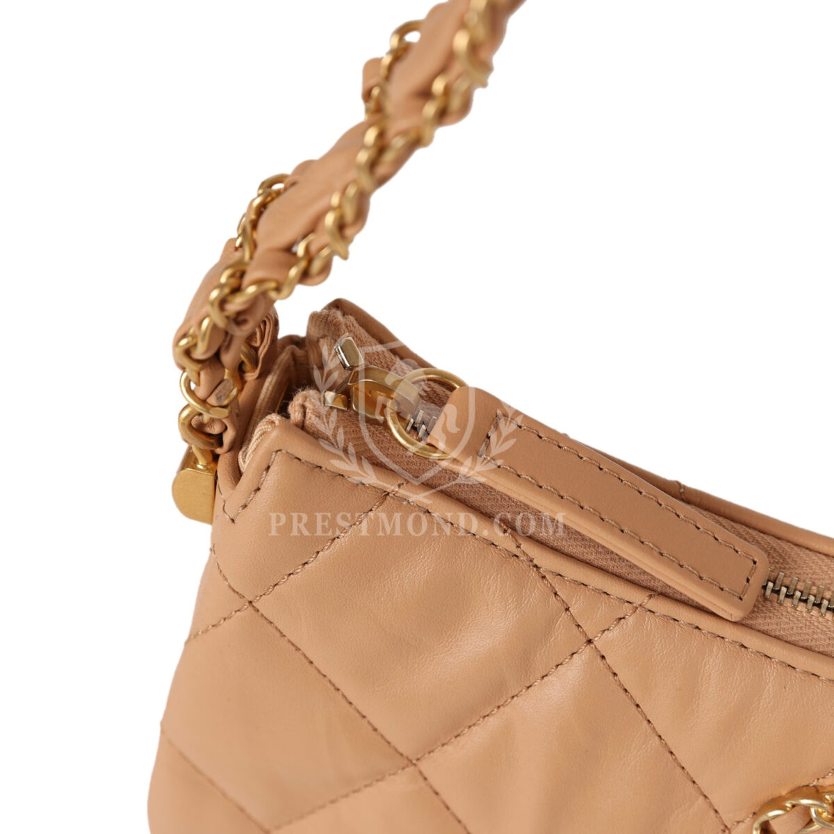 Chanel 19 Hobo Bag Beige Aged Calfskin Brushed Gold Hardware — изображение 6