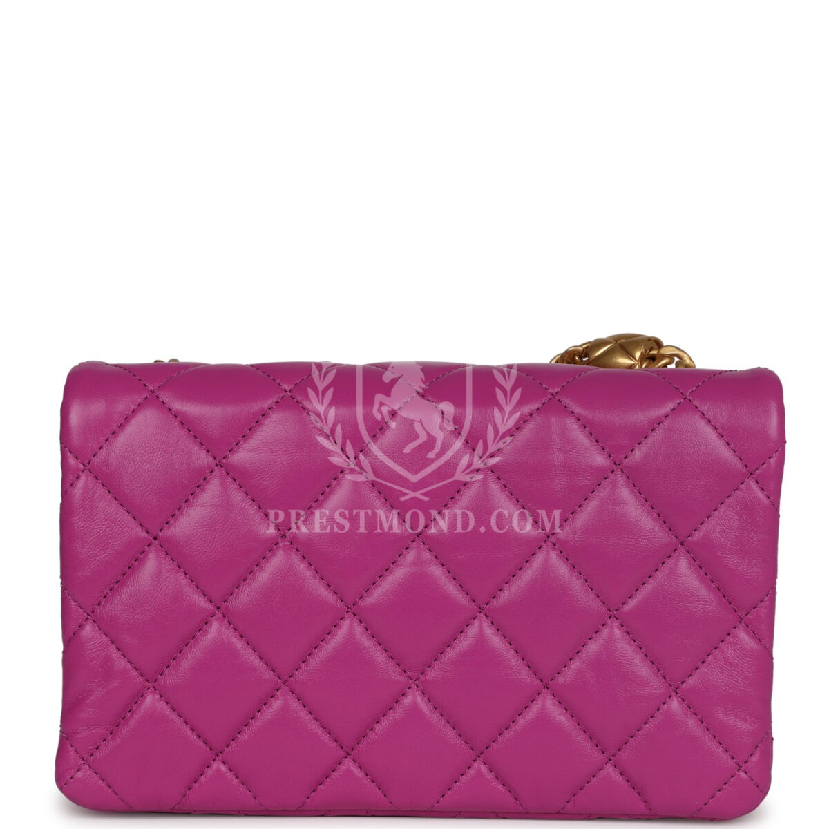 Chanel Small Crush Flap Bag Purple Shiny Aged Calfskin Brushed Gold Hardware — изображение 4