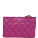 Chanel Small Crush Flap Bag Purple Shiny Aged Calfskin Brushed Gold Hardware