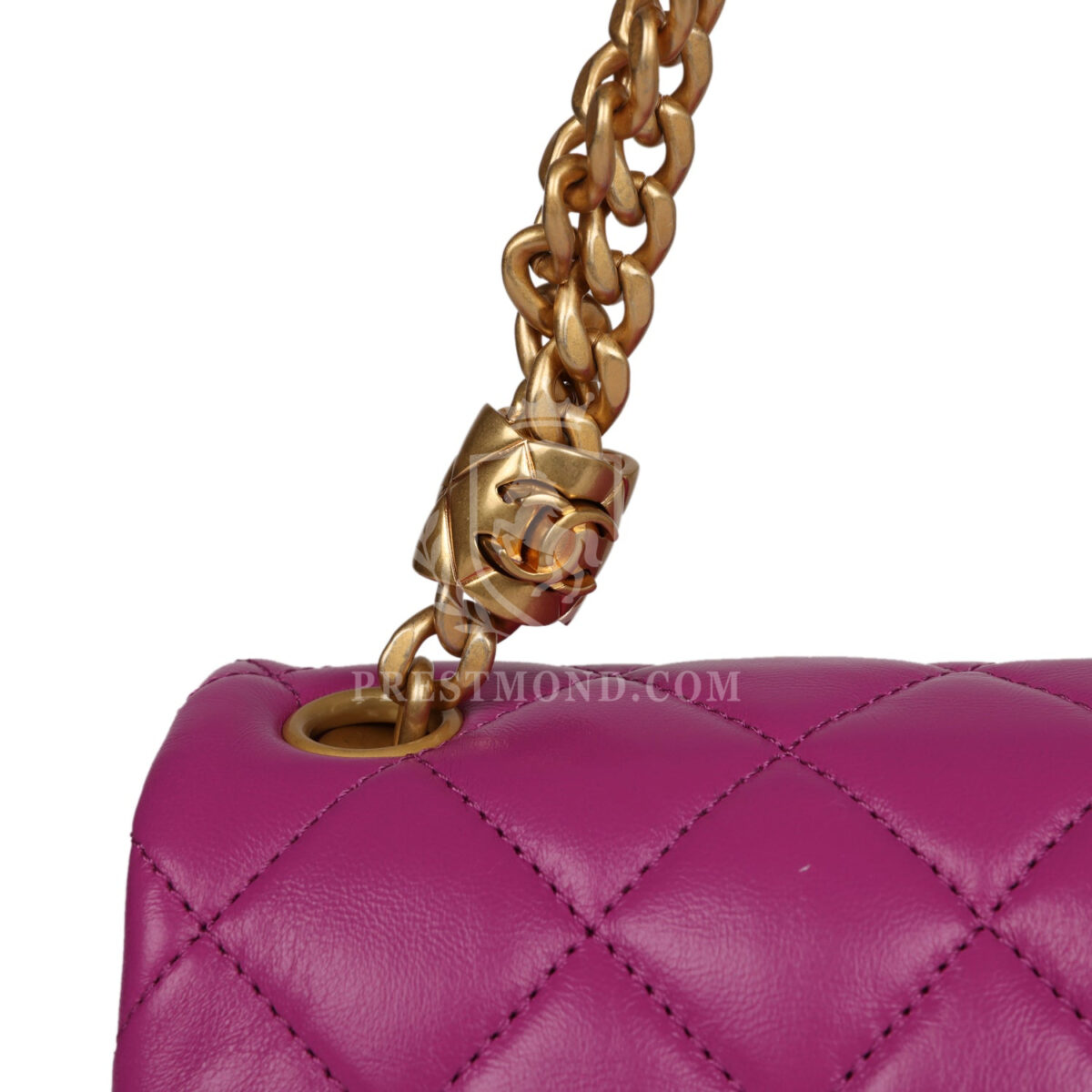 Chanel Small Crush Flap Bag Purple Shiny Aged Calfskin Brushed Gold Hardware — изображение 8
