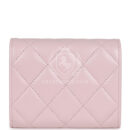 Chanel Mini Crossbody Pearl Wallet Pink Caviar Light Gold Hardware