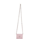 Chanel Mini Crossbody Pearl Wallet Pink Caviar Light Gold Hardware