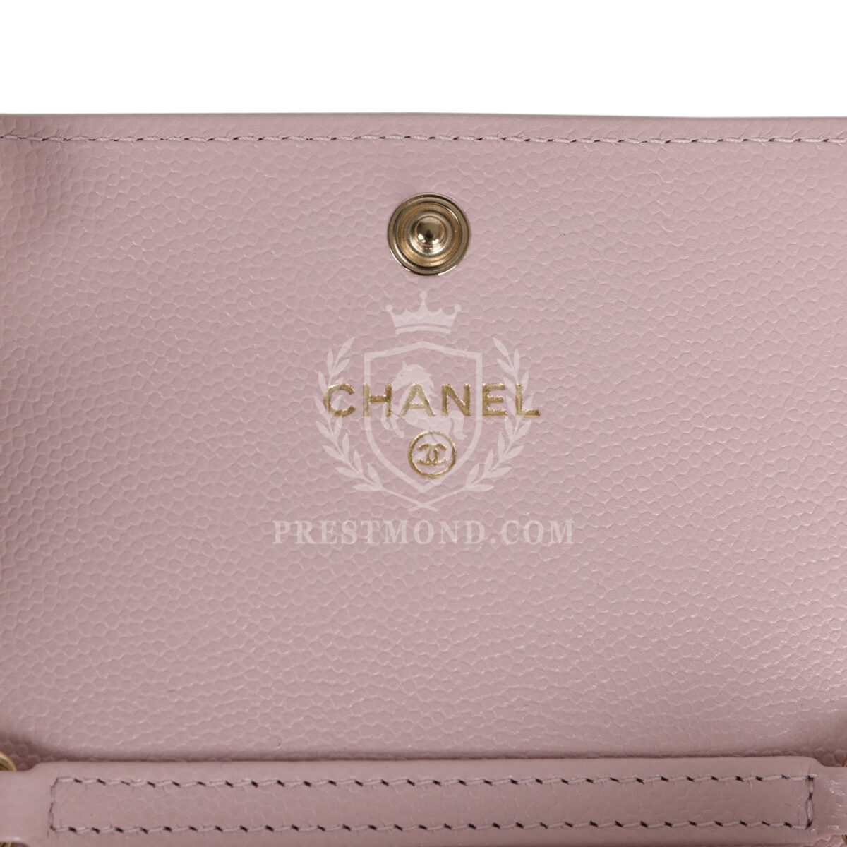 Chanel Mini Crossbody Pearl Wallet Pink Caviar Light Gold Hardware — изображение 8