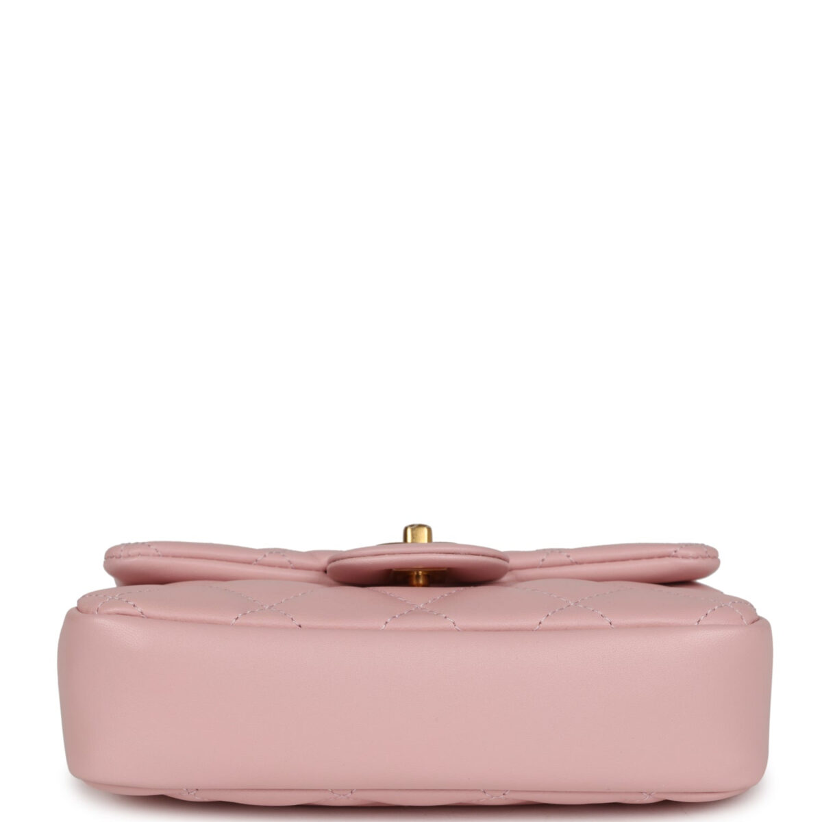 Chanel Mini Rectangular Flap Bag with Heart Chain Pink Lambskin Brushed Gold Hardware — изображение 6