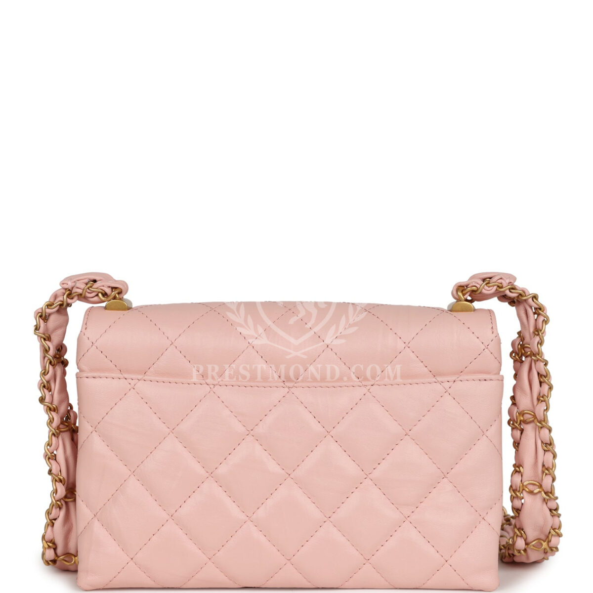 Chanel 19 Mini Flap Light Pink Aged Calfskin Brushed Gold Hardware — изображение 4