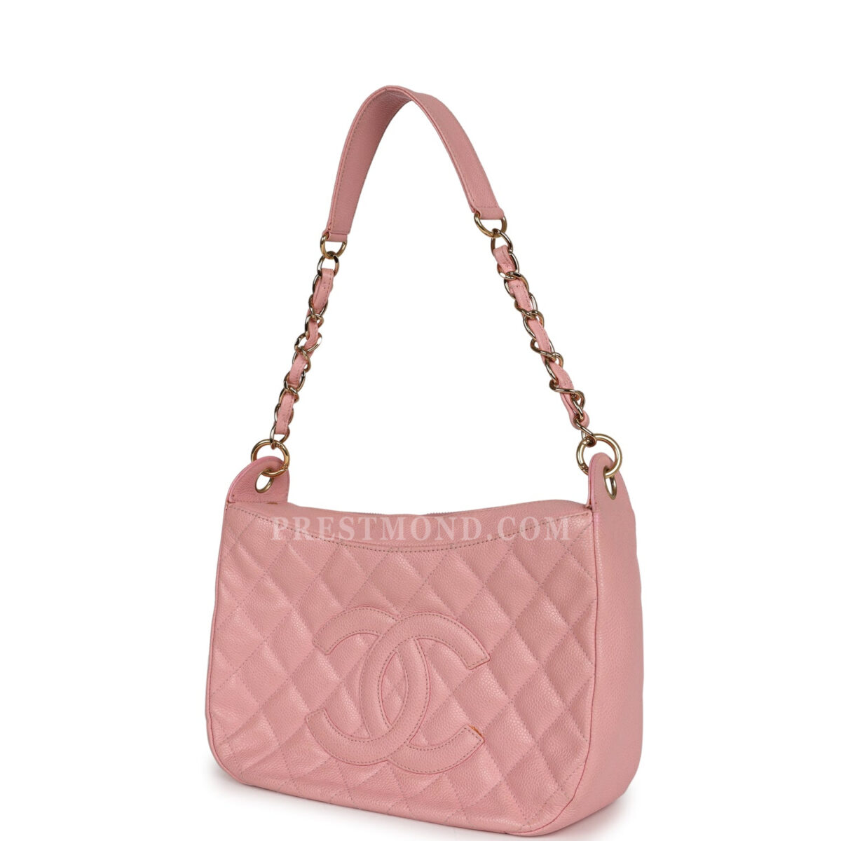 Vintage Chanel Timeless Shoulder Bag Pink Caviar Gold Hardware — изображение 5