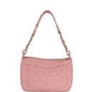 Vintage Chanel Timeless Shoulder Bag Pink Caviar Gold Hardware