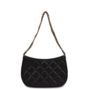 Chanel Hobo Bag Black Shiny Caviar Brushed Gold Hardware