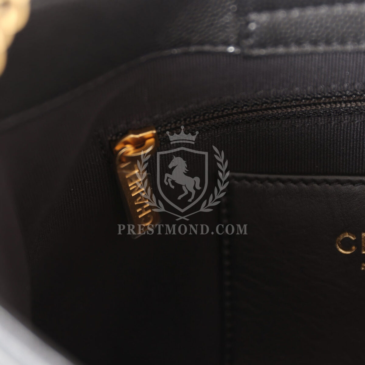 Chanel Hobo Bag Black Shiny Caviar Brushed Gold Hardware — изображение 9