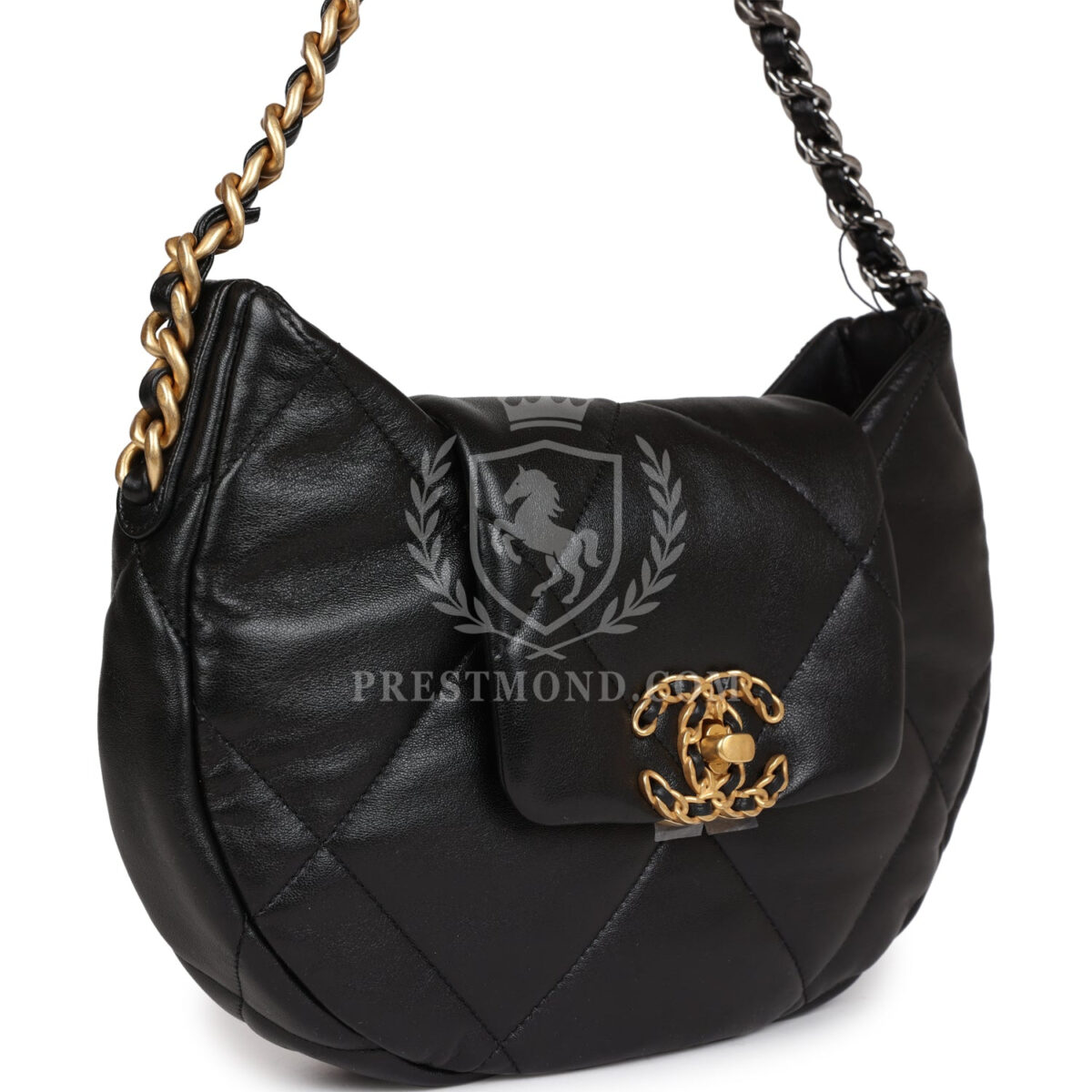 Chanel 19 Hobo Bag Black Lambskin Mixed Metal Hardware — изображение 2