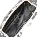 Chanel Clutch Black and White Floral Lace Gold Hardware