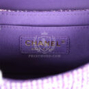 Chanel Mini Sequin Flap Bag with Top Handle Purple Tweed Antique Gold Hardware