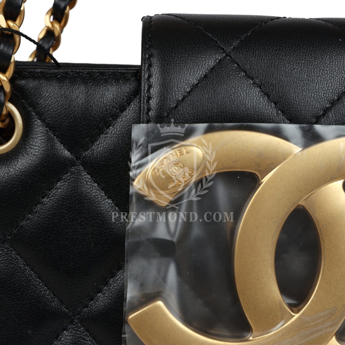 Chanel Small CC Shoulder Bag Black Lambskin Antique Gold Hardware — изображение 2