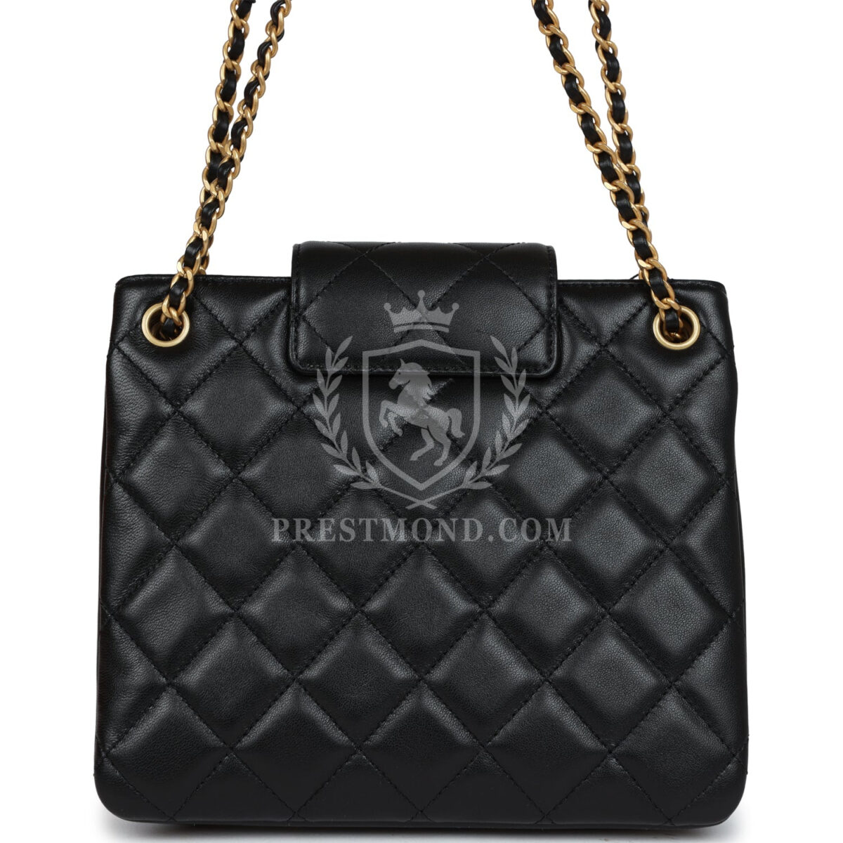 Chanel Small CC Shoulder Bag Black Lambskin Antique Gold Hardware — изображение 8