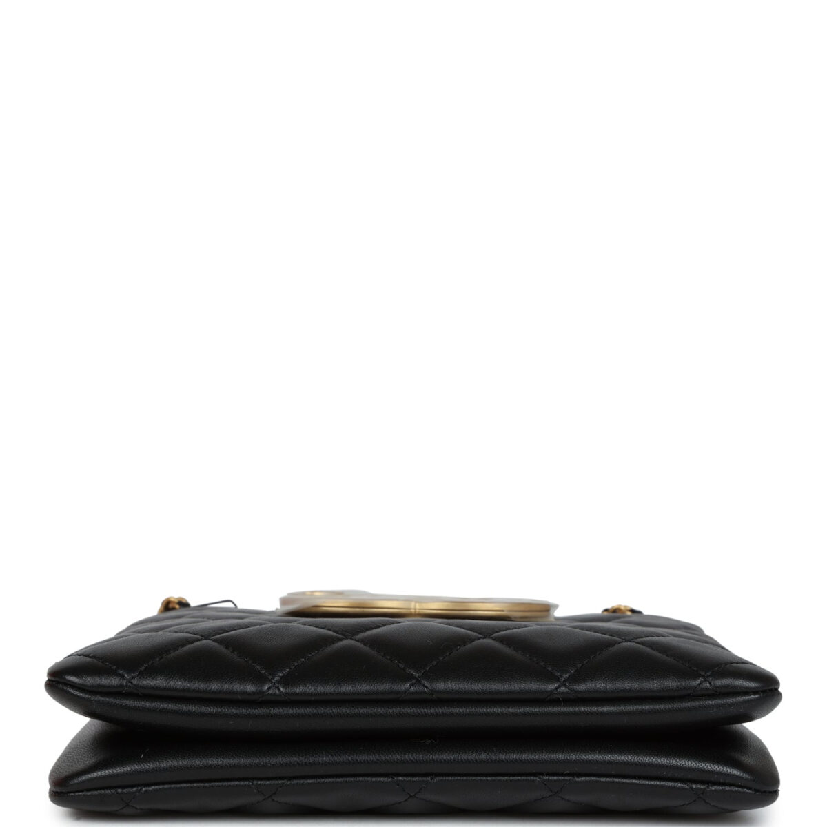 Chanel Small CC Shoulder Bag Black Lambskin Antique Gold Hardware — изображение 6