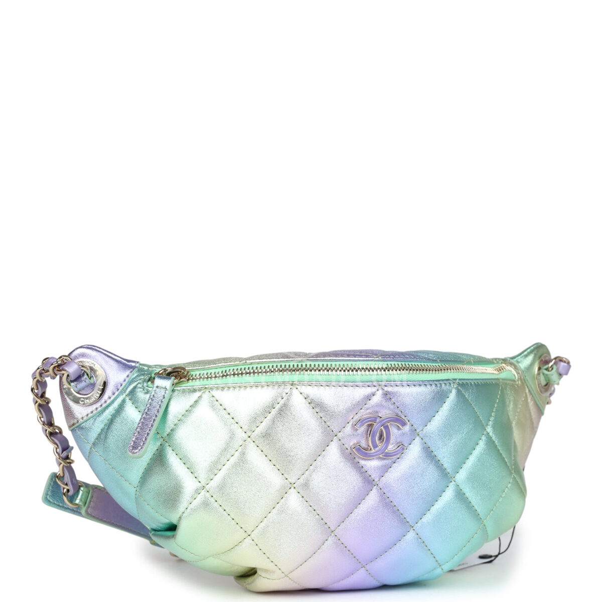Chanel Belt Bag Rainbow Metallic Lambskin Light Gold Hardware — изображение 2