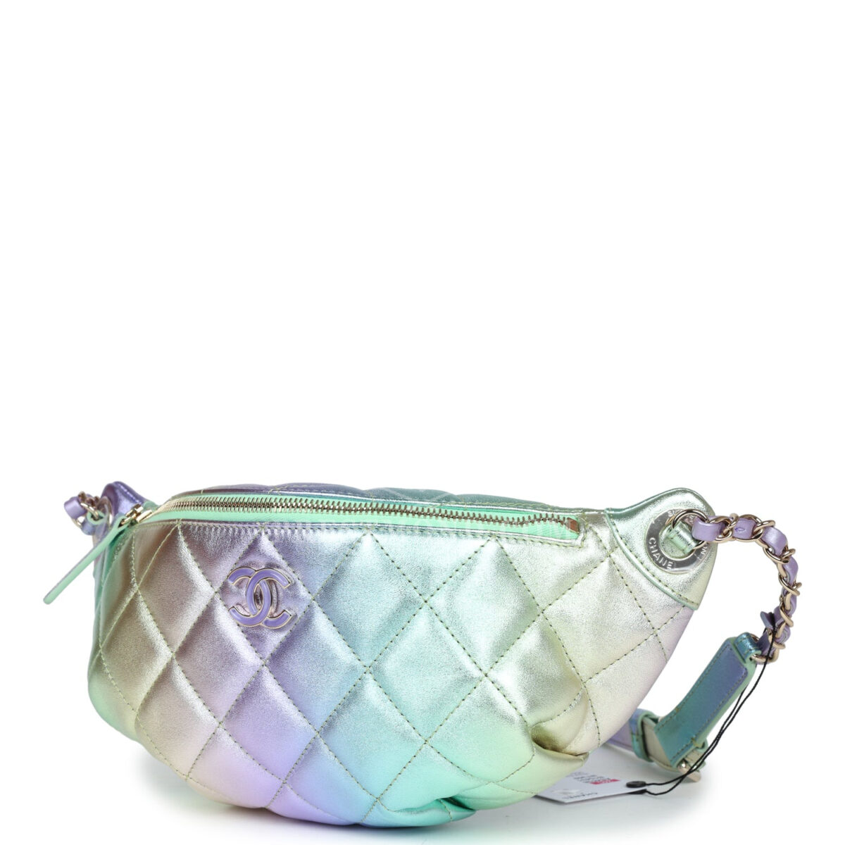 Chanel Belt Bag Rainbow Metallic Lambskin Light Gold Hardware — изображение 5