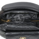 Chanel Mini Round Hobo Pouch Bag Black Caviar Gold Hardware