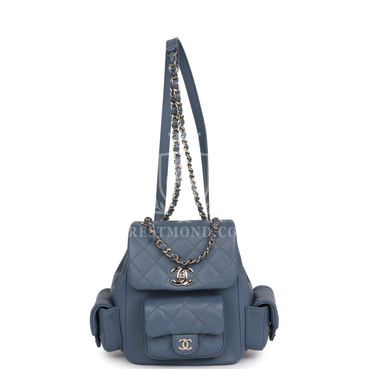 Chanel Mini Duma Backpack Blue Caviar Light Gold Hardware — изображение 6