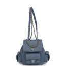 Chanel Mini Duma Backpack Blue Caviar Light Gold Hardware