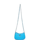 Chanel Mini Hobo Bag Blue Metallic Goatskin Silver Hardware