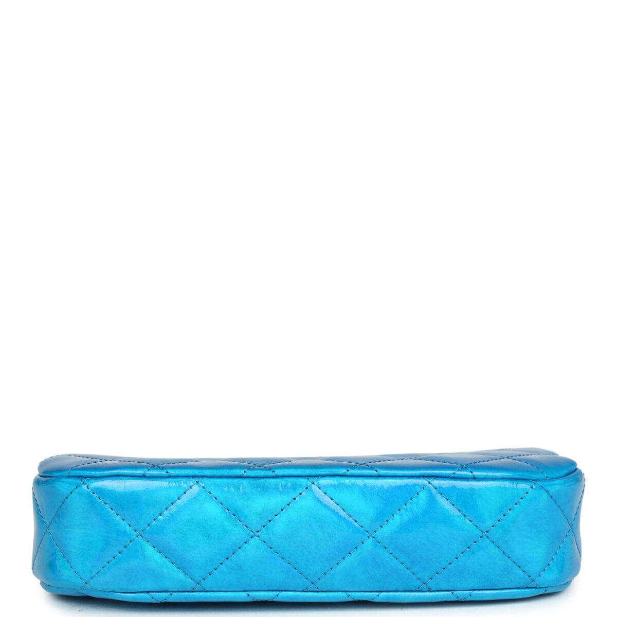 Chanel Mini Hobo Bag Blue Metallic Goatskin Silver Hardware — изображение 7