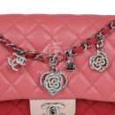 Chanel Medium Valentine Single Flap Bag Tricolored Lambskin Silver Hardware