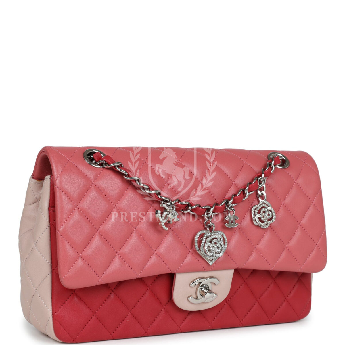 Chanel Medium Valentine Single Flap Bag Tricolored Lambskin Silver Hardware — изображение 2
