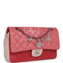 Chanel Medium Valentine Single Flap Bag Tricolored Lambskin Silver Hardware
