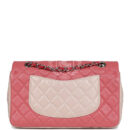 Chanel Medium Valentine Single Flap Bag Tricolored Lambskin Silver Hardware