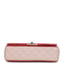 Chanel Medium Valentine Single Flap Bag Tricolored Lambskin Silver Hardware