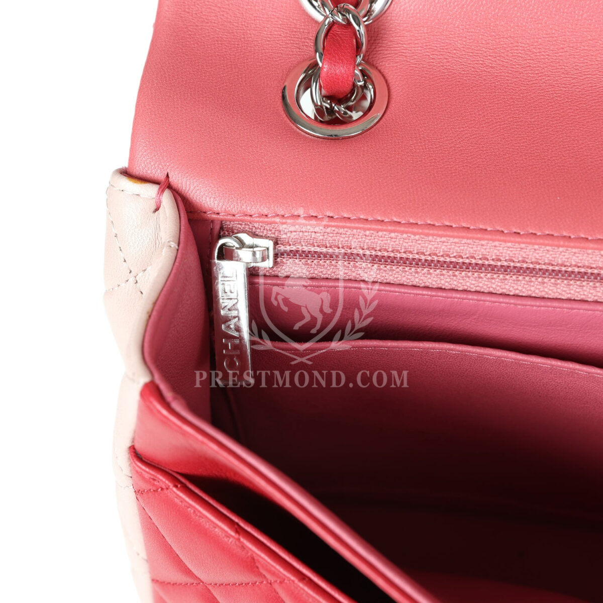 Chanel Medium Valentine Single Flap Bag Tricolored Lambskin Silver Hardware — изображение 11