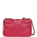 Chanel Medium 19 Flap Dark Pink Lambskin Mixed Metal Hardware