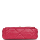 Chanel Medium 19 Flap Dark Pink Lambskin Mixed Metal Hardware