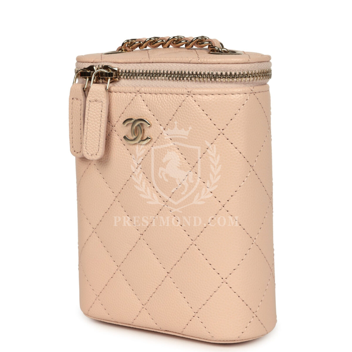 Chanel Mini Clutch Vanity Bag Beige Caviar Light Gold Hardware — изображение 5