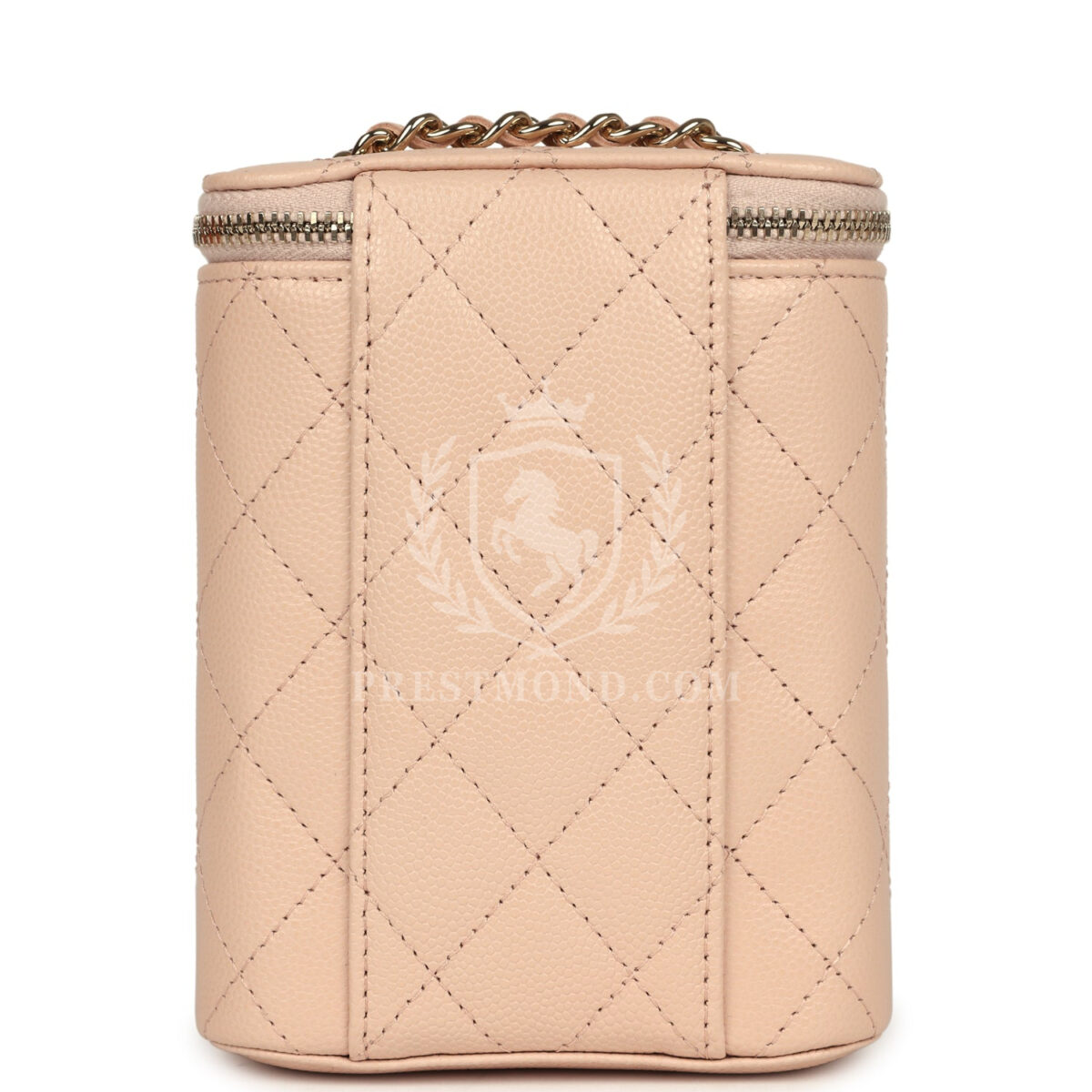 Chanel Mini Clutch Vanity Bag Beige Caviar Light Gold Hardware — изображение 4