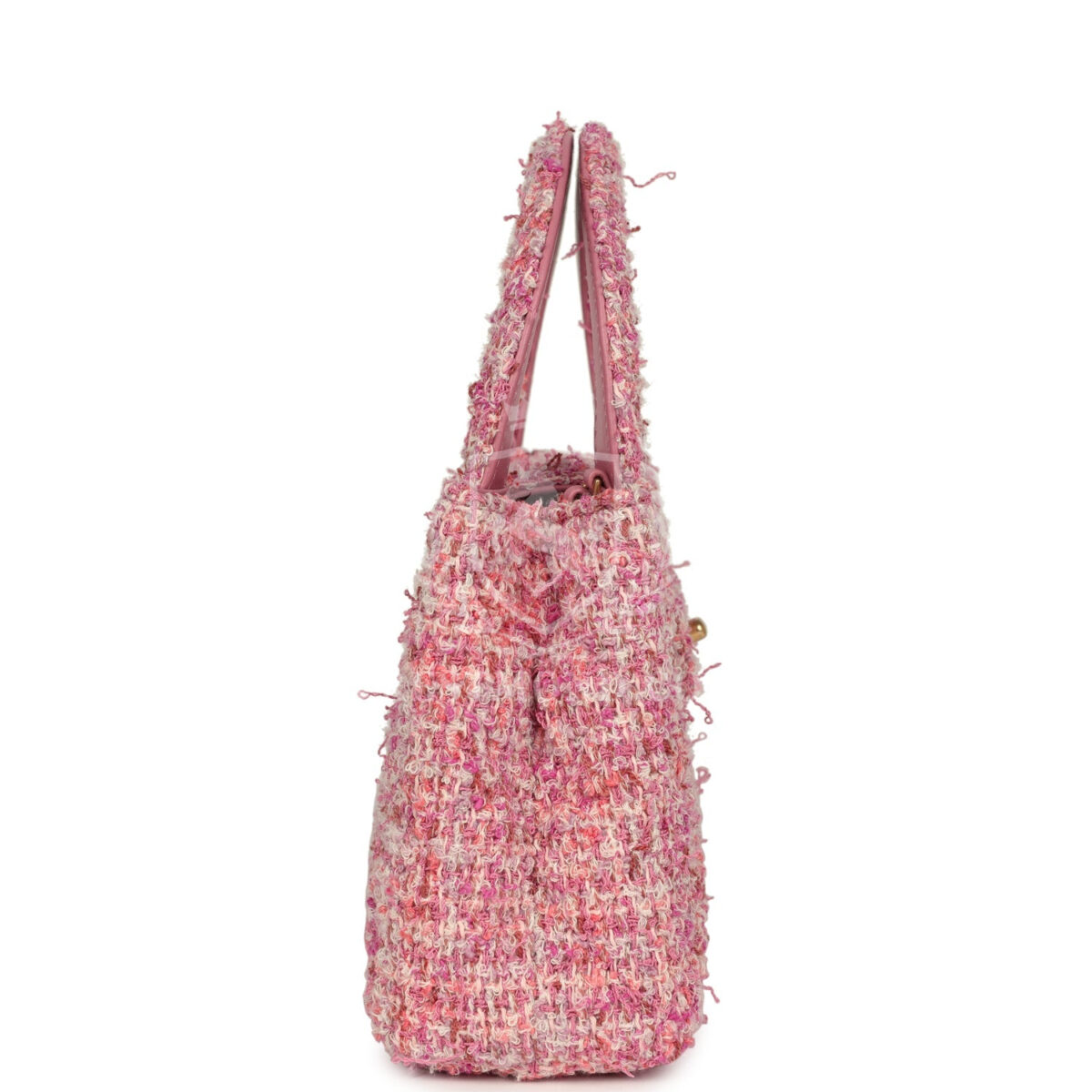Chanel Small Kelly Shopper Pink Tweed Brushed Gold Hardware — изображение 3