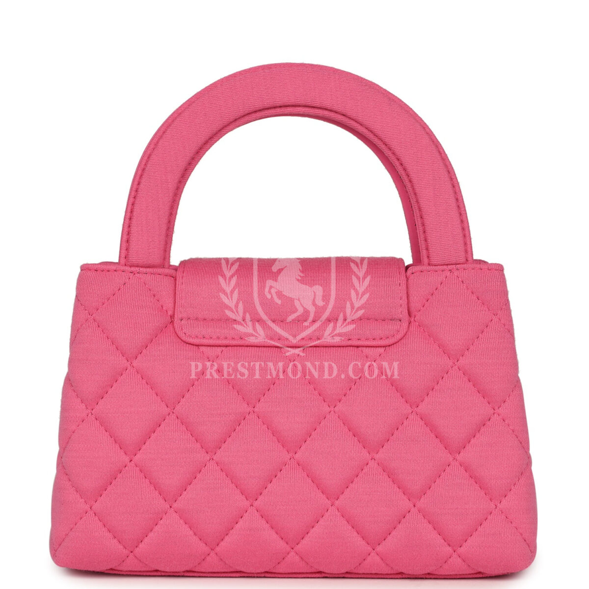 Chanel Small Kelly Shopper Dark Pink Jersey Brushed Gold Hardware — изображение 4