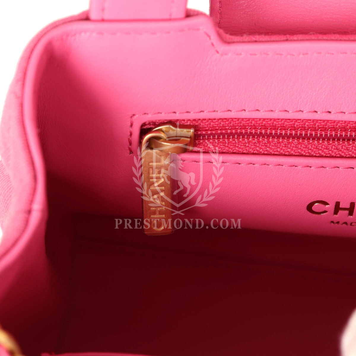 Chanel Small Kelly Shopper Dark Pink Jersey Brushed Gold Hardware — изображение 10