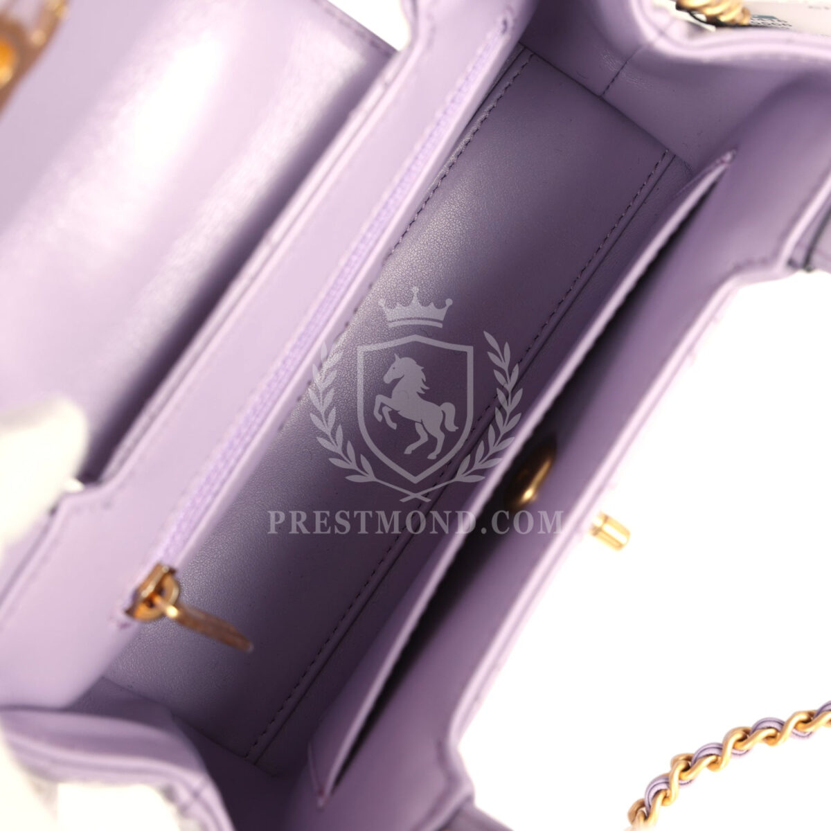 Chanel Small Kelly Shopper Light Purple Shiny Aged Calfskin Brushed Gold Hardware — изображение 8