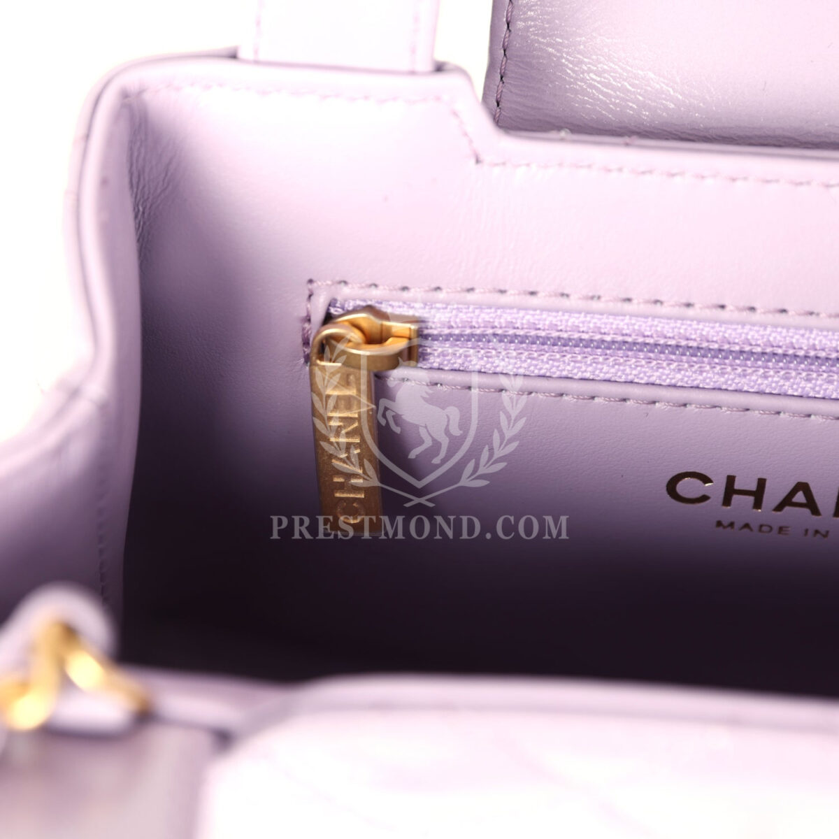Chanel Small Kelly Shopper Light Purple Shiny Aged Calfskin Brushed Gold Hardware — изображение 10