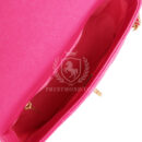 Chanel Small Melody Flap Bag Dark Pink Caviar Aged Gold Hardware