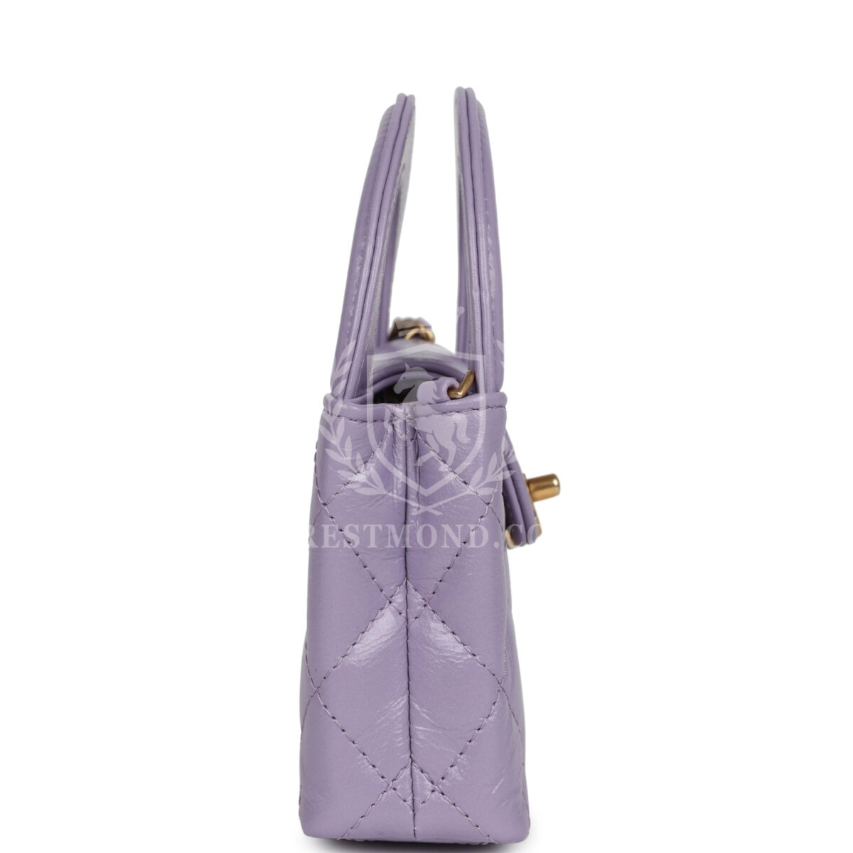 Chanel Nano Kelly Shopper Light Purple Shiny Aged Calfskin Brushed Gold Hardware — изображение 3