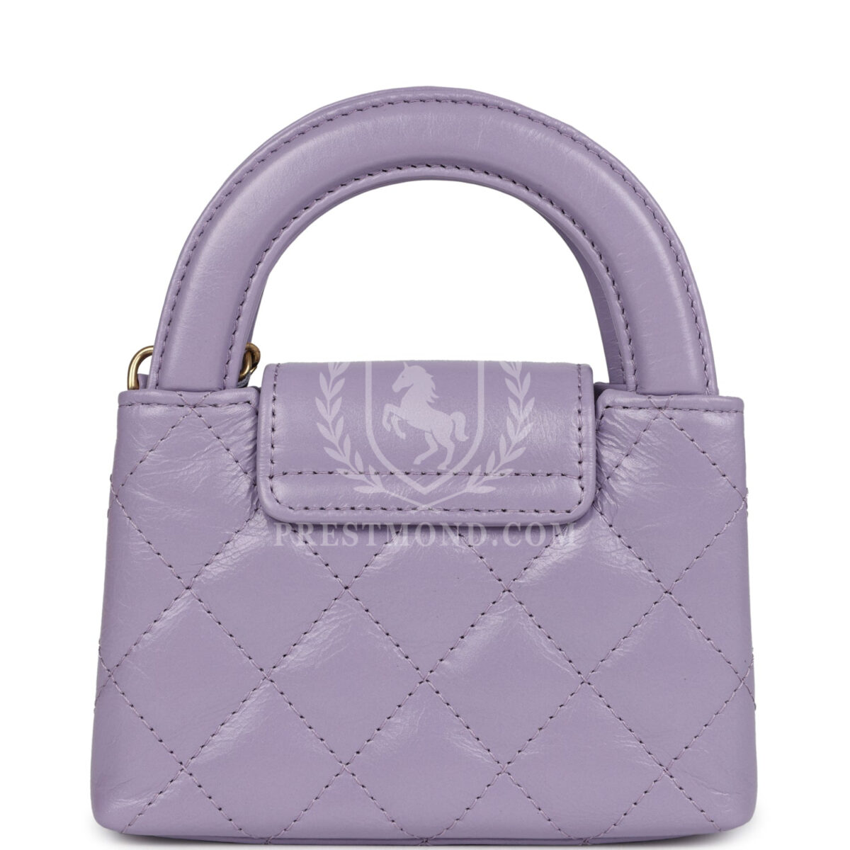 Chanel Nano Kelly Shopper Light Purple Shiny Aged Calfskin Brushed Gold Hardware — изображение 4