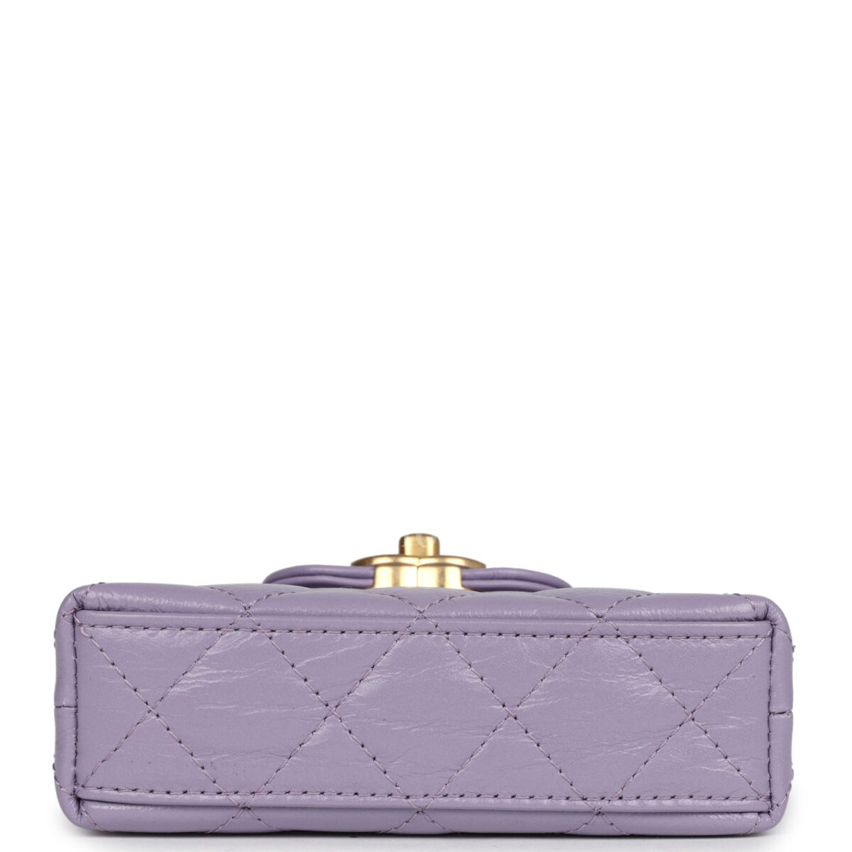 Chanel Nano Kelly Shopper Light Purple Shiny Aged Calfskin Brushed Gold Hardware — изображение 6
