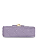 Chanel Nano Kelly Shopper Light Purple Shiny Aged Calfskin Brushed Gold Hardware