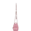 Chanel Mini Phone Holder Backpack with Chain Pink Multicolor Tweed Light Gold Hardware