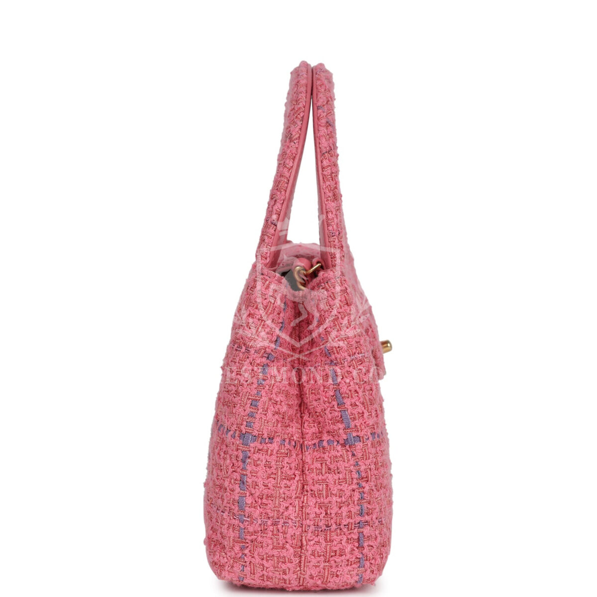 Chanel Small Kelly Shopper Pink Tweed Brushed Gold Hardware — изображение 3
